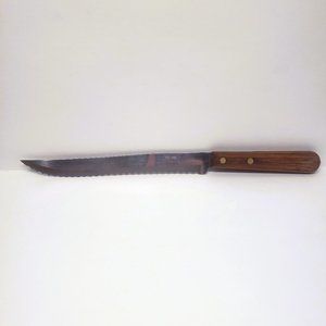 Vintage Real Keen Bread Knife Serrated Wood Handle Made in Japan 12.5"